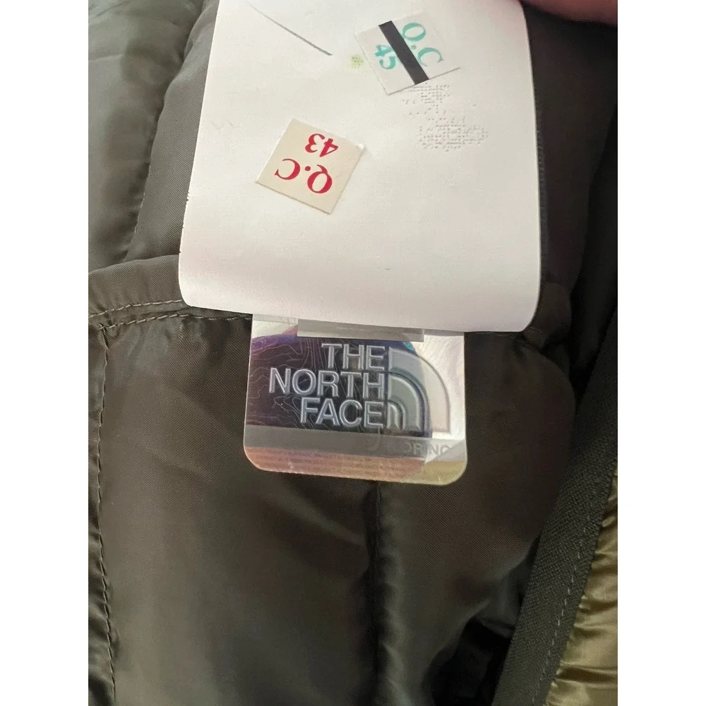 The North Face Mens Green Hooded Puffer Jacket XL Full Zip 550 Down